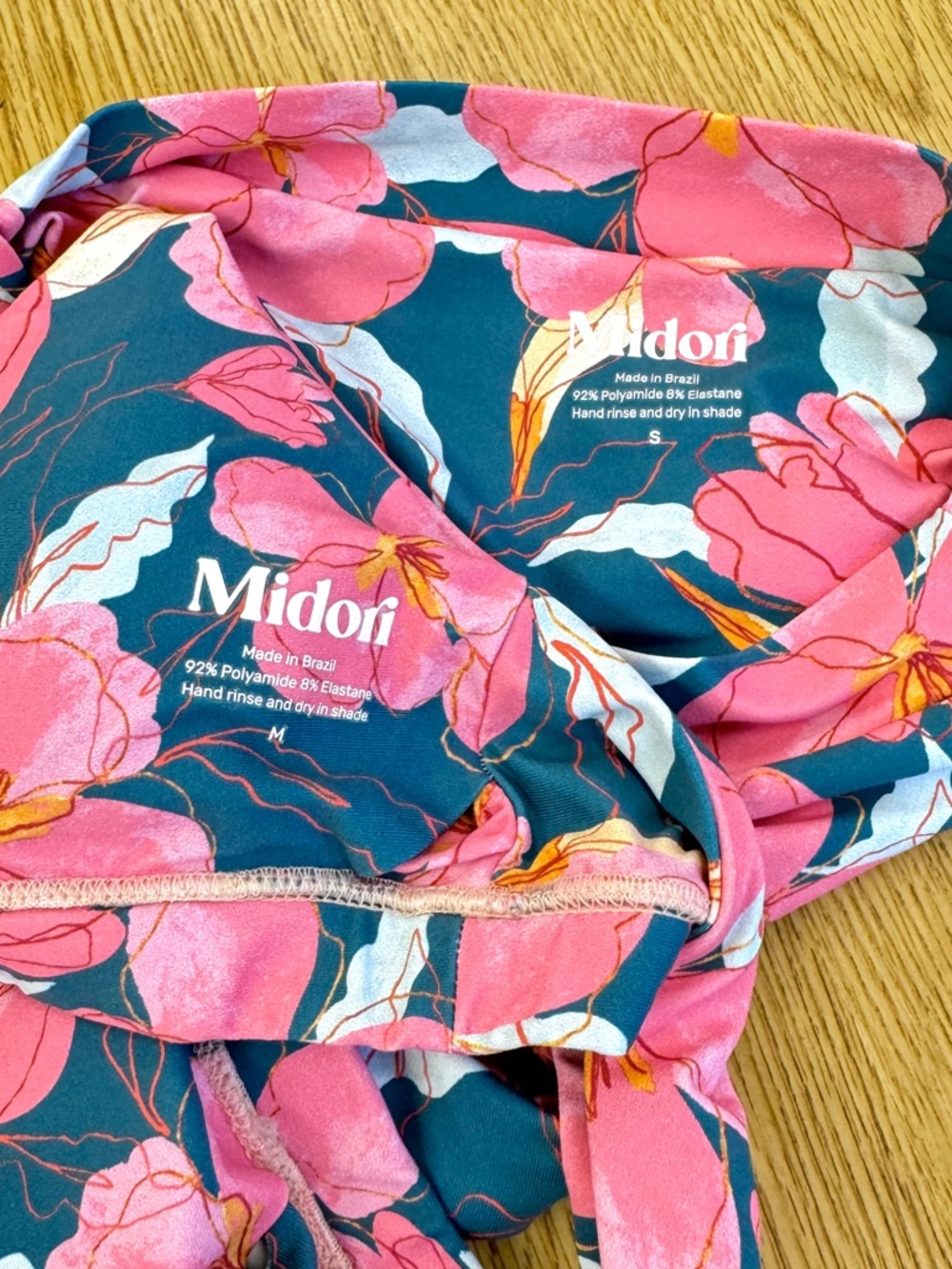 Midori Teal Floral Bikini Set with Pink Flowers Maui Print - Picture 2 of 5
